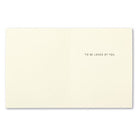 Open That's One Lucky Baby card showing the interior message: to be loved by you