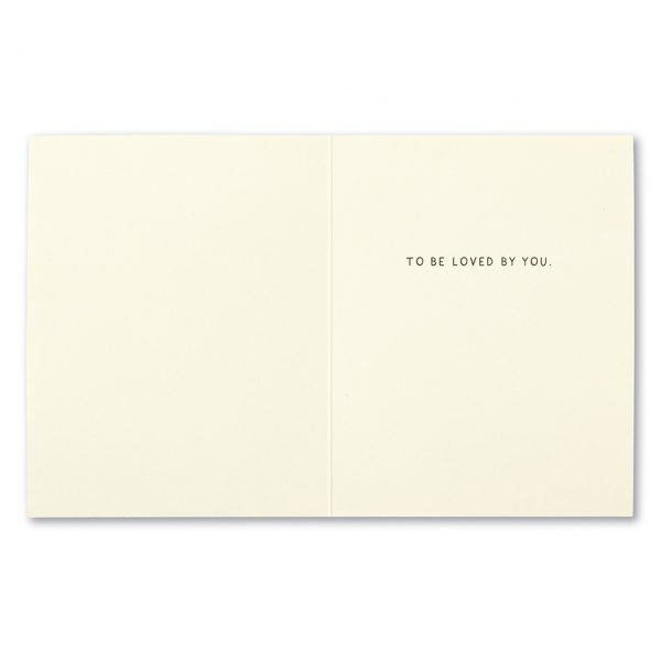 Open That's One Lucky Baby card showing the interior message: to be loved by you