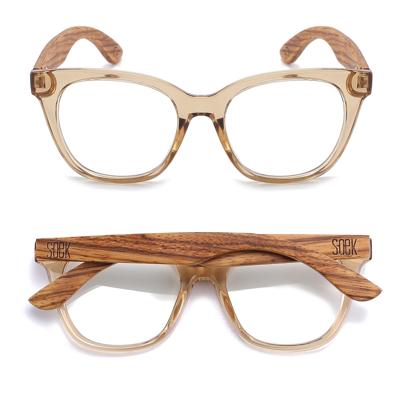 LILA GRACE CHAMPAGNE l Wooden Magnifying Blue Light Reader - Purple Merchant