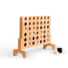 Angled view of the empty Linkki 39 linden plywood board on its arched legs