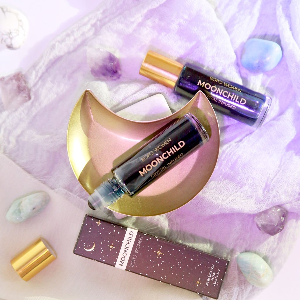 Moonchild Crystal Perfume Roller - Purple Merchant