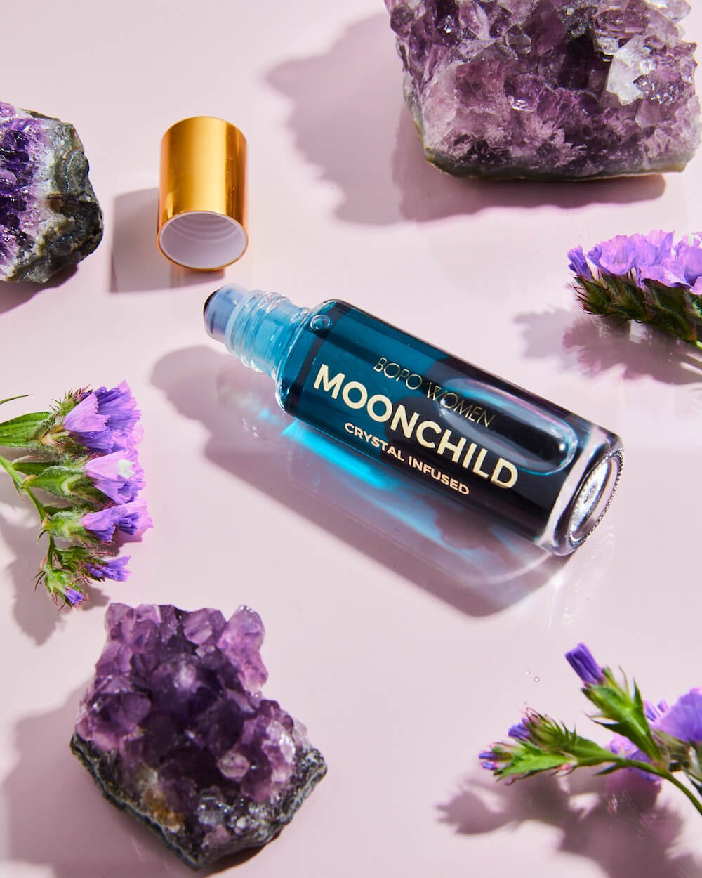Moonchild Crystal Perfume Roller - Purple Merchant